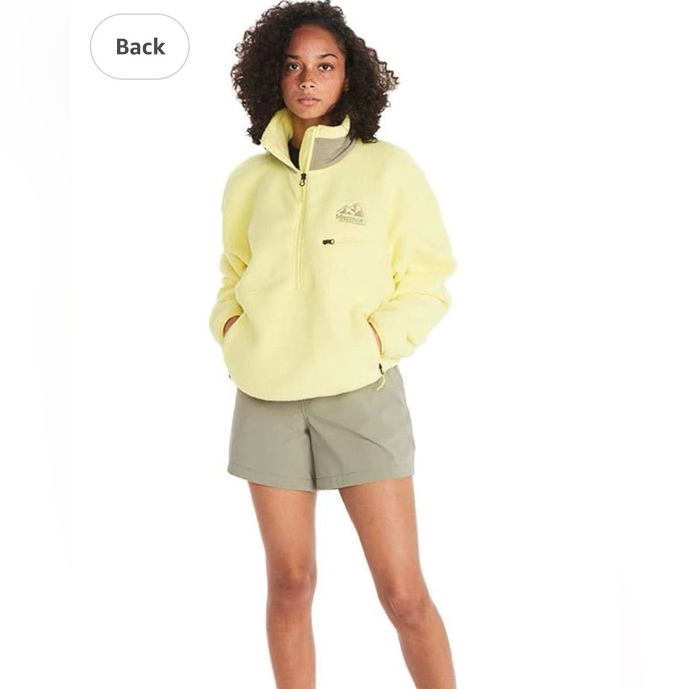 NWOT Marmot ‘94 E.C.O. Recycled Fleece Pullover, Bright Yellow, Size XL - Picture 5 of 10